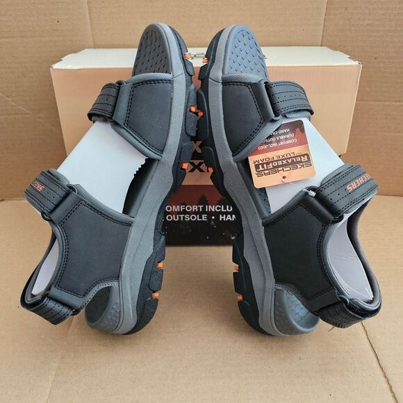 Skechers Black and Gray Sandals with Luxe Foam main image 7